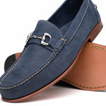 Handsewn Shoe Co. Nubuck Bit Loafers Navy