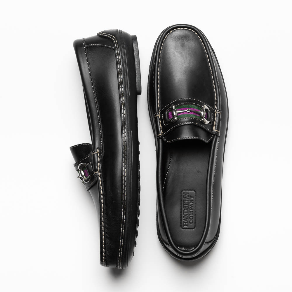 Handsewn Shoe Co. Bit Stripe Driver Black