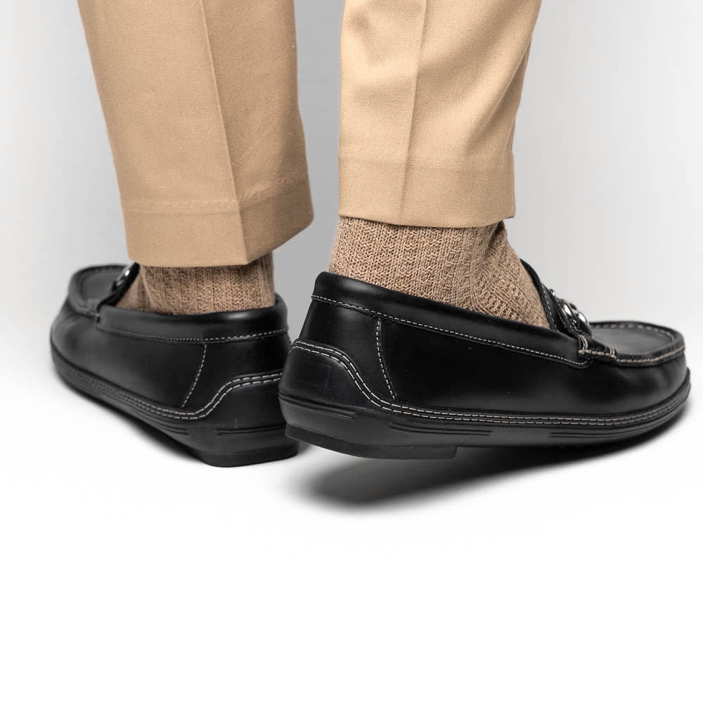 Handsewn Shoe Co. Bit Stripe Driver Black