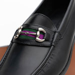 Handsewn Shoe Co. Bit Stripe Loafer Black