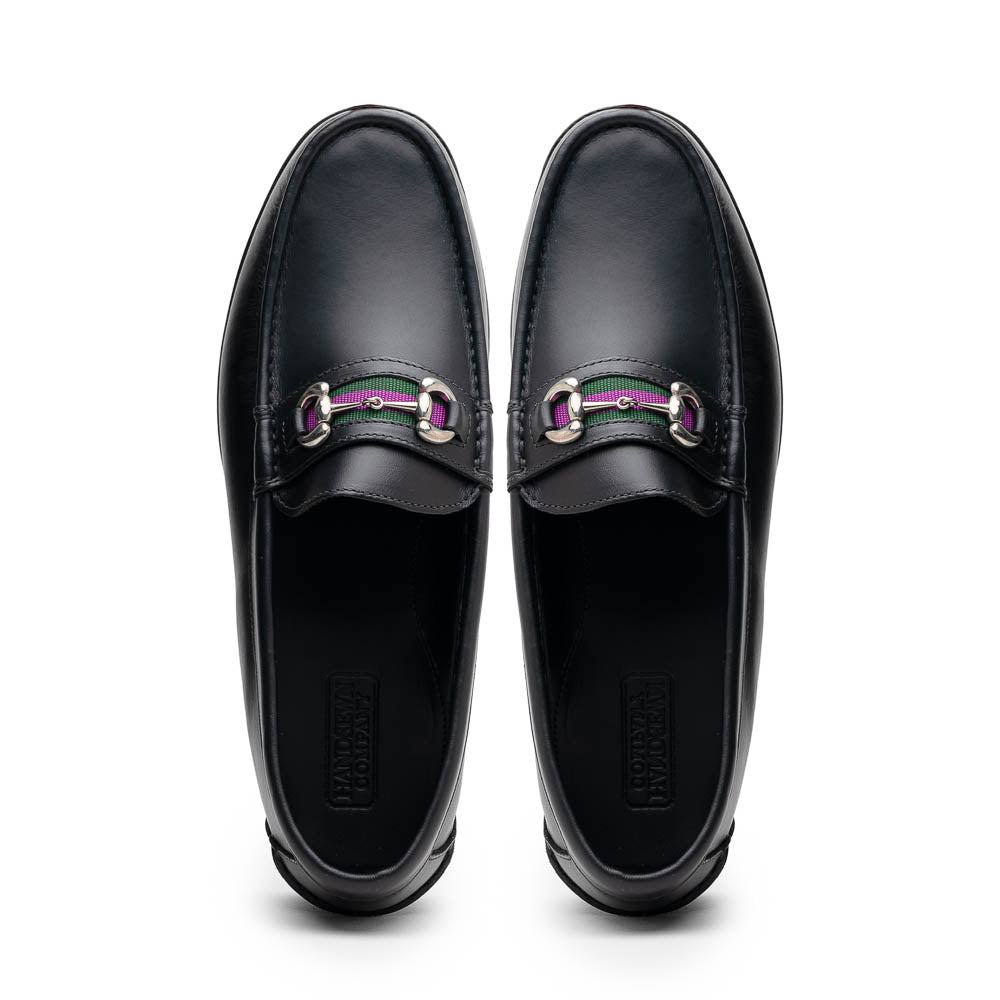Handsewn Shoe Co. Bit Stripe Loafer Black