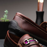 Handsewn Shoe Co. Bit Stripe Driver Dark Brown