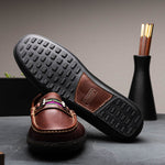 Handsewn Shoe Co. Bit Stripe Driver Dark Brown
