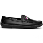 Handsewn Shoe Bit Stripe Driver Black