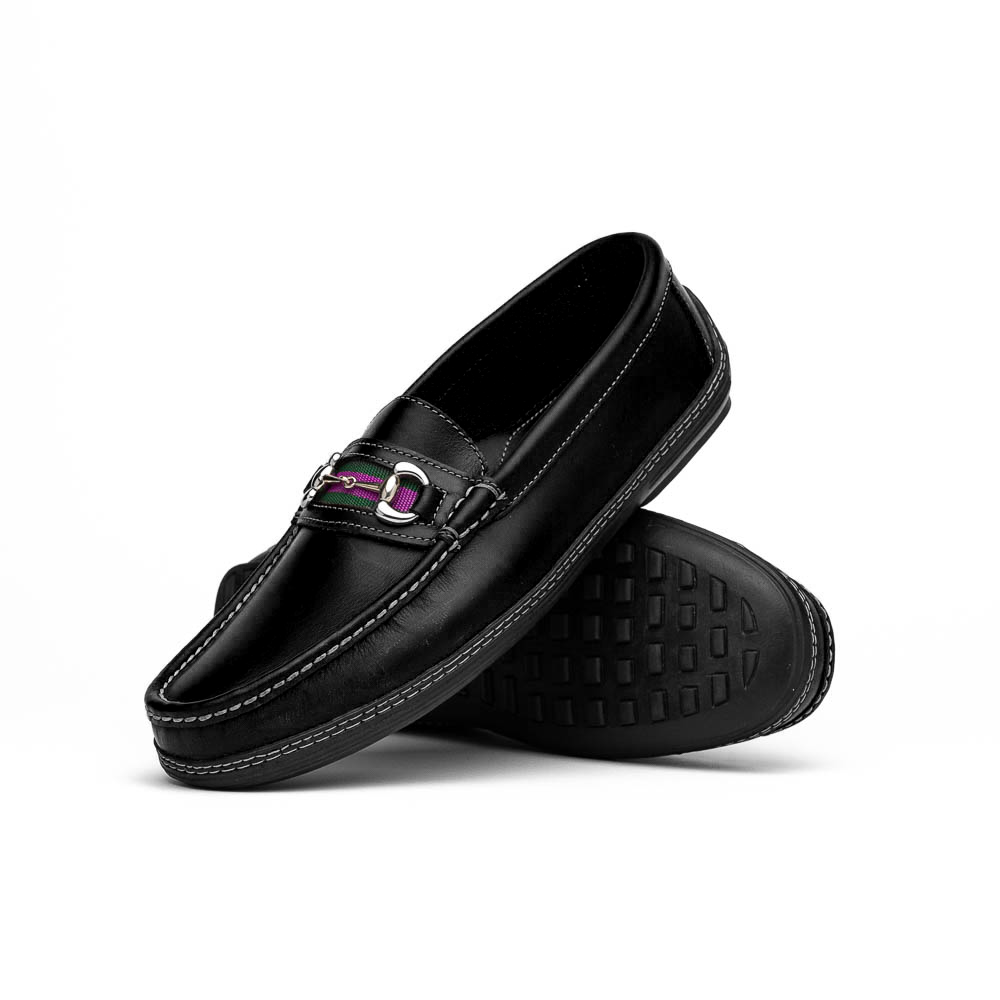 Handsewn Shoe Co. Bit Stripe Driver Black