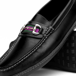 Handsewn Shoe Co. Bit Stripe Driver Black