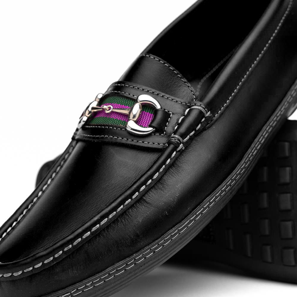 Handsewn Shoe Co. Bit Stripe Driver Black