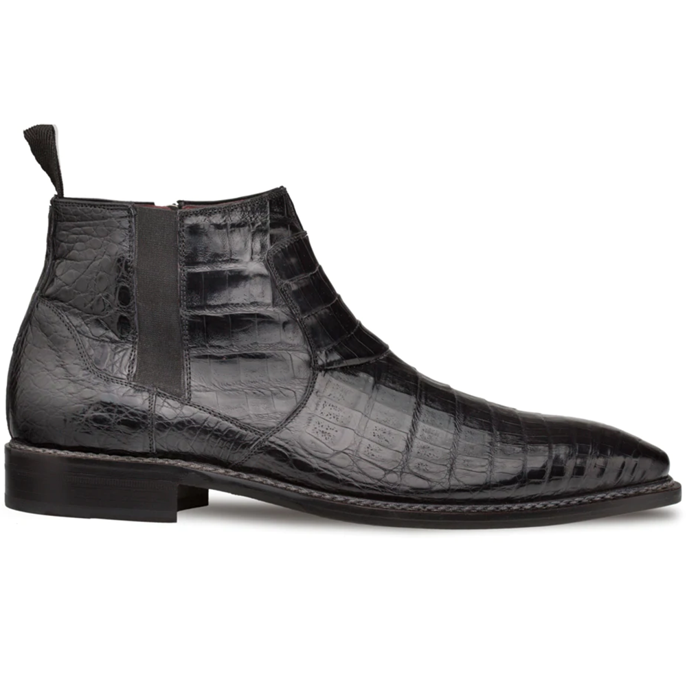 Mezlan Blackmore Crocodile Dress Boots Black