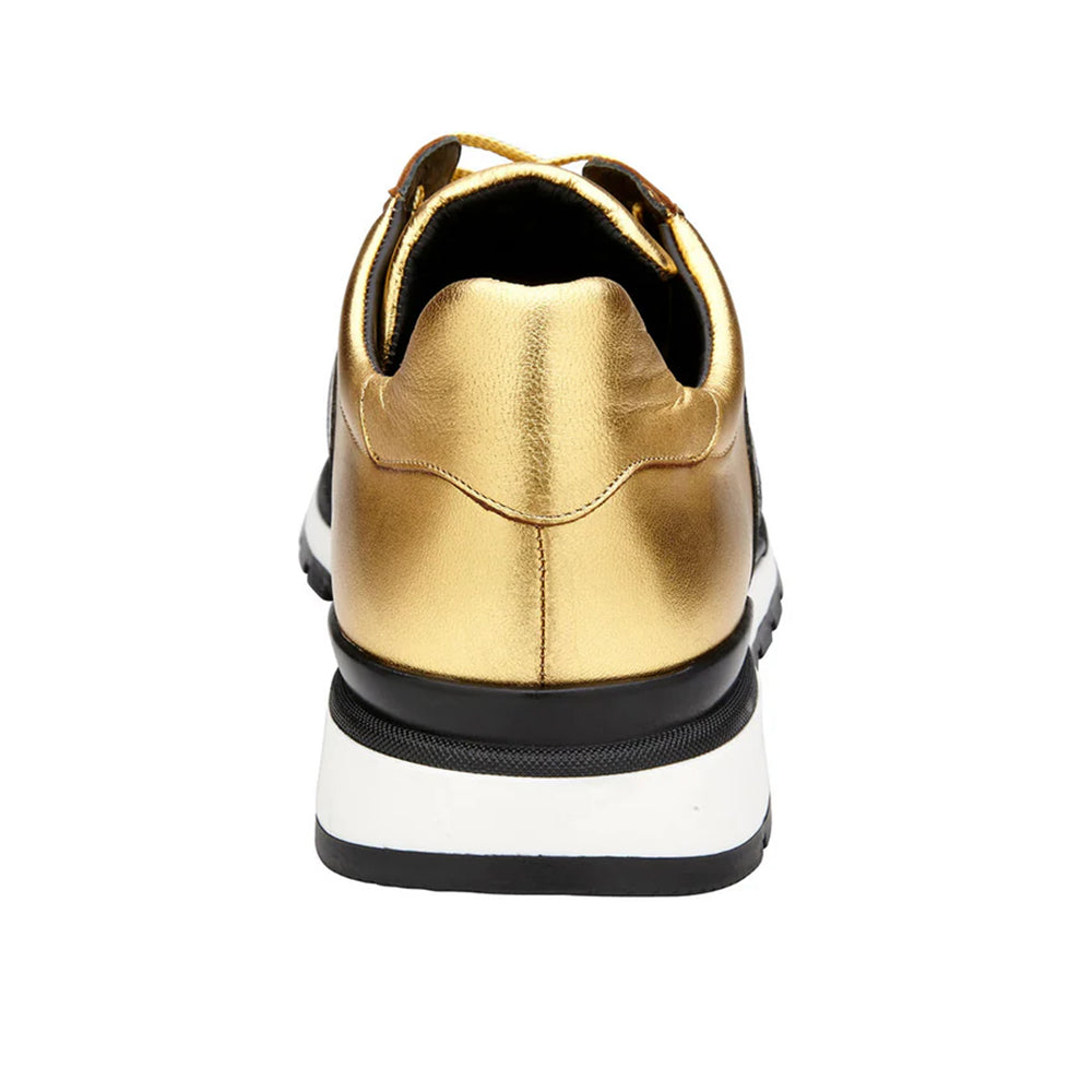 Belvedere Blake Ostrich Sneakers Black / Gold (33629)