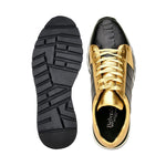Belvedere Blake Ostrich Sneakers Black / Gold (33629)