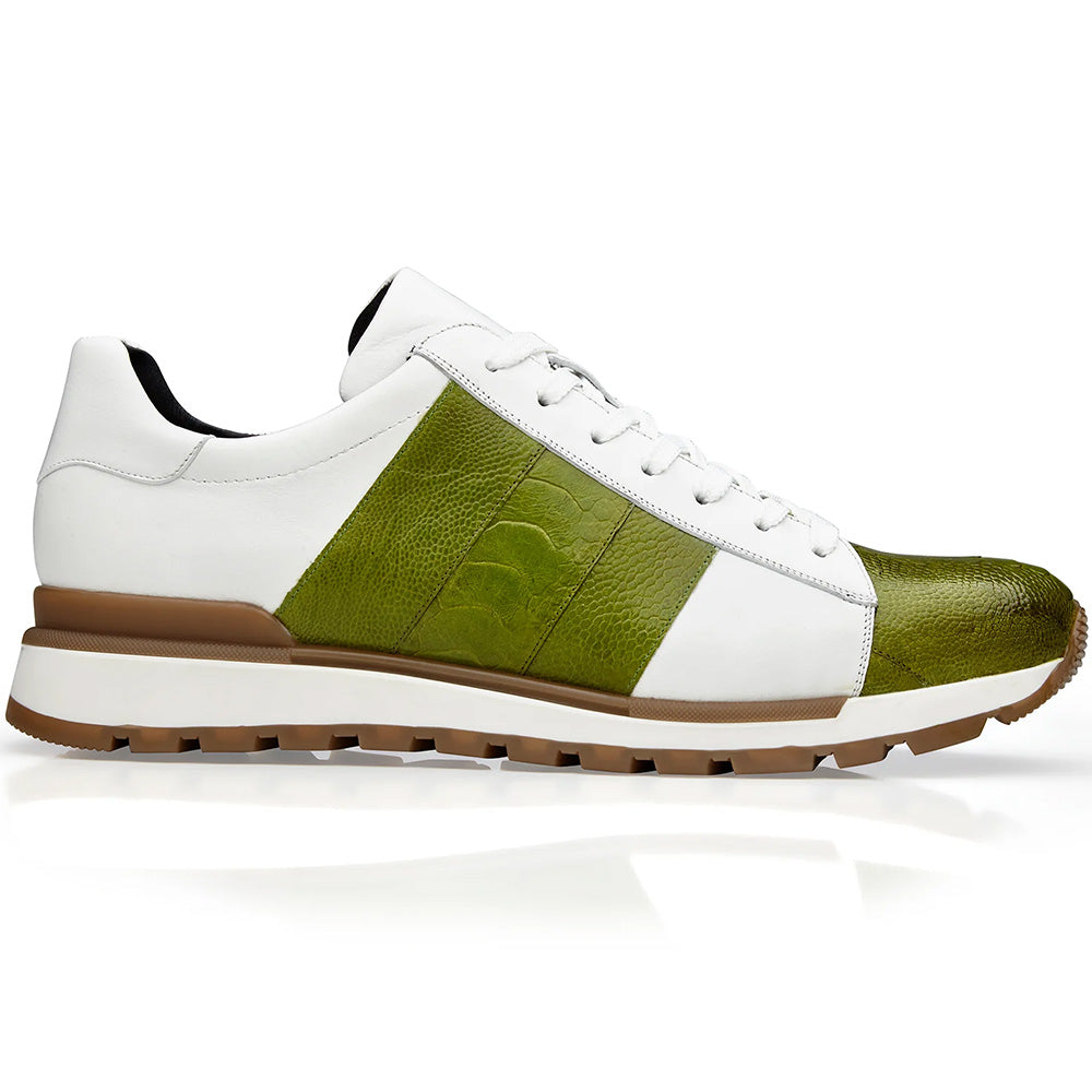 Belvedere Blake Ostrich Sneakers Lime / White