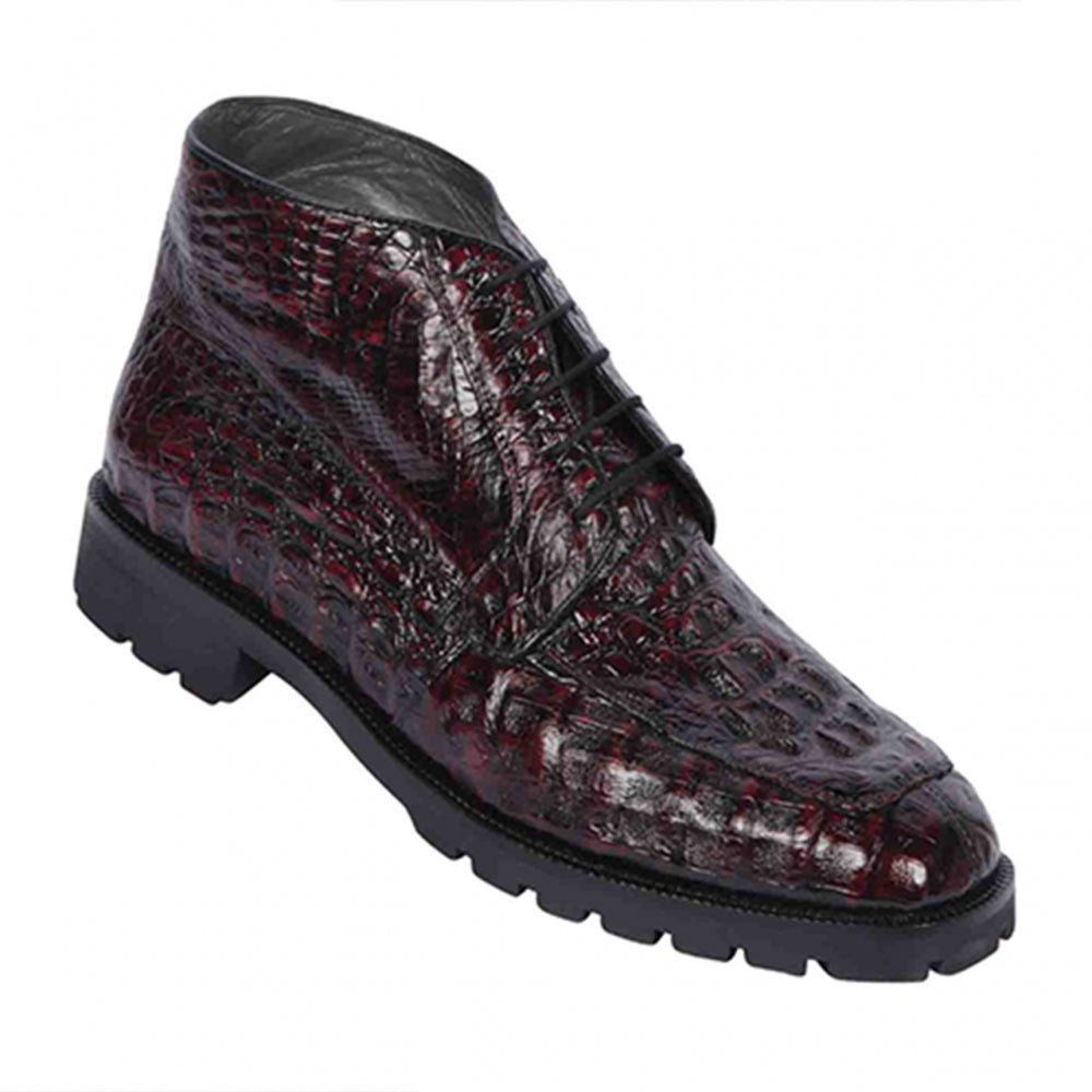 Los Altos Caiman Hornback Boots Cherry