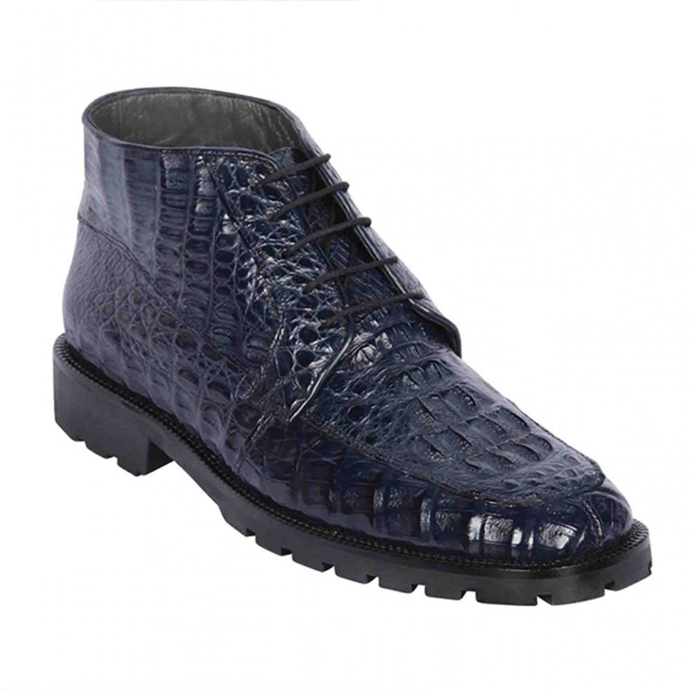 Los Altos Caiman Hornback Boots Navy