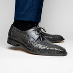 Belvedere Bolero Genuine Ostrich Shoes Gray (R43)