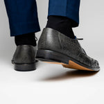 Belvedere Bolero Genuine Ostrich Shoes Gray (R43)