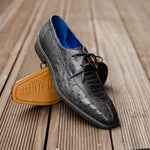 Belvedere Bolero Genuine Ostrich Shoes Gray (R43)