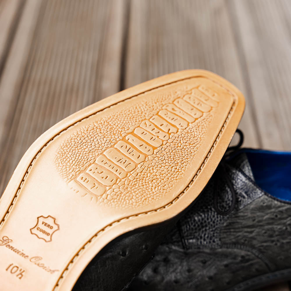 Belvedere Bolero Genuine Ostrich Shoes Gray (R43)