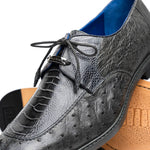Belvedere Bolero Genuine Ostrich Shoes Gray (R43)