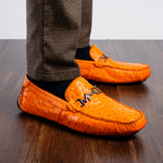 View product image 6: Marco Di Milano Bolonia Ostrich Driving Shoe Orange