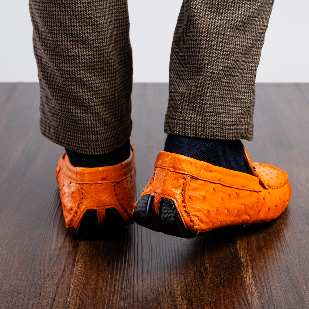 Marco Di Milano Bolonia Ostrich Driving Shoe Orange