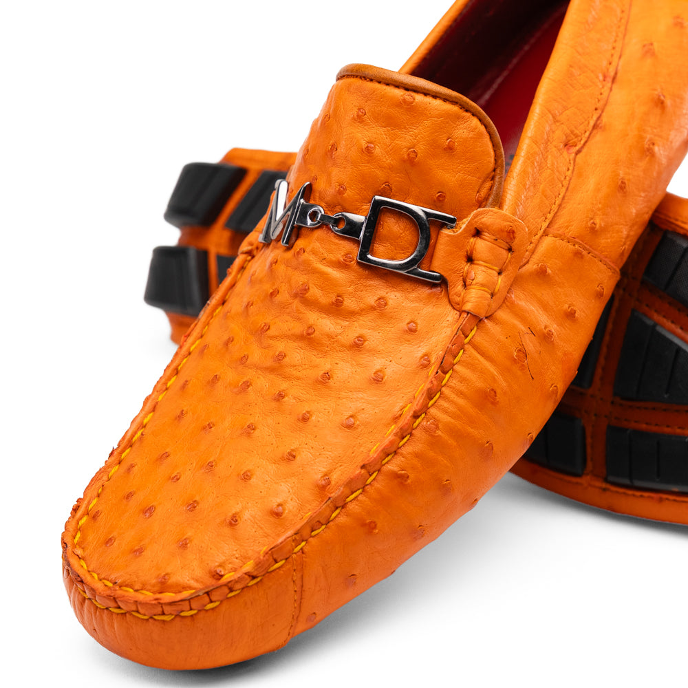 Marco Di Milano Bolonia Ostrich Driving Shoe Orange