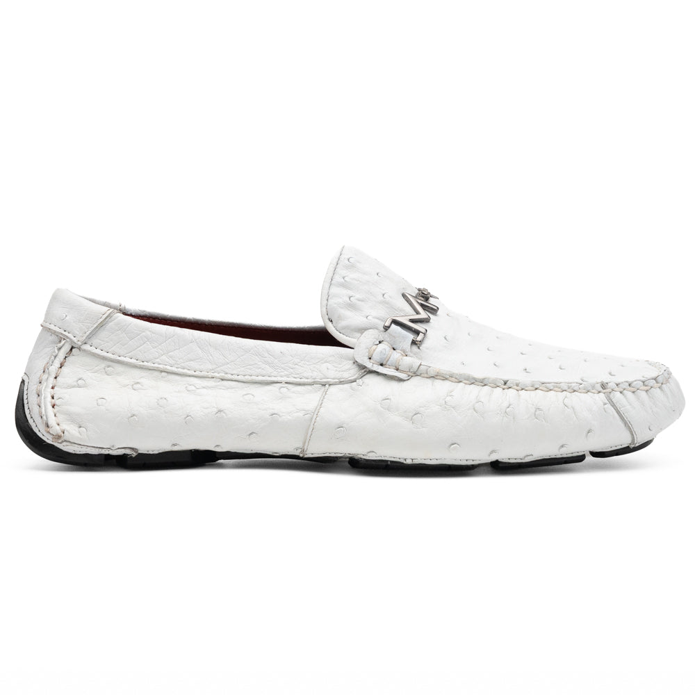 Marco Di Milano Bolonia Ostrich Driving Shoe White
