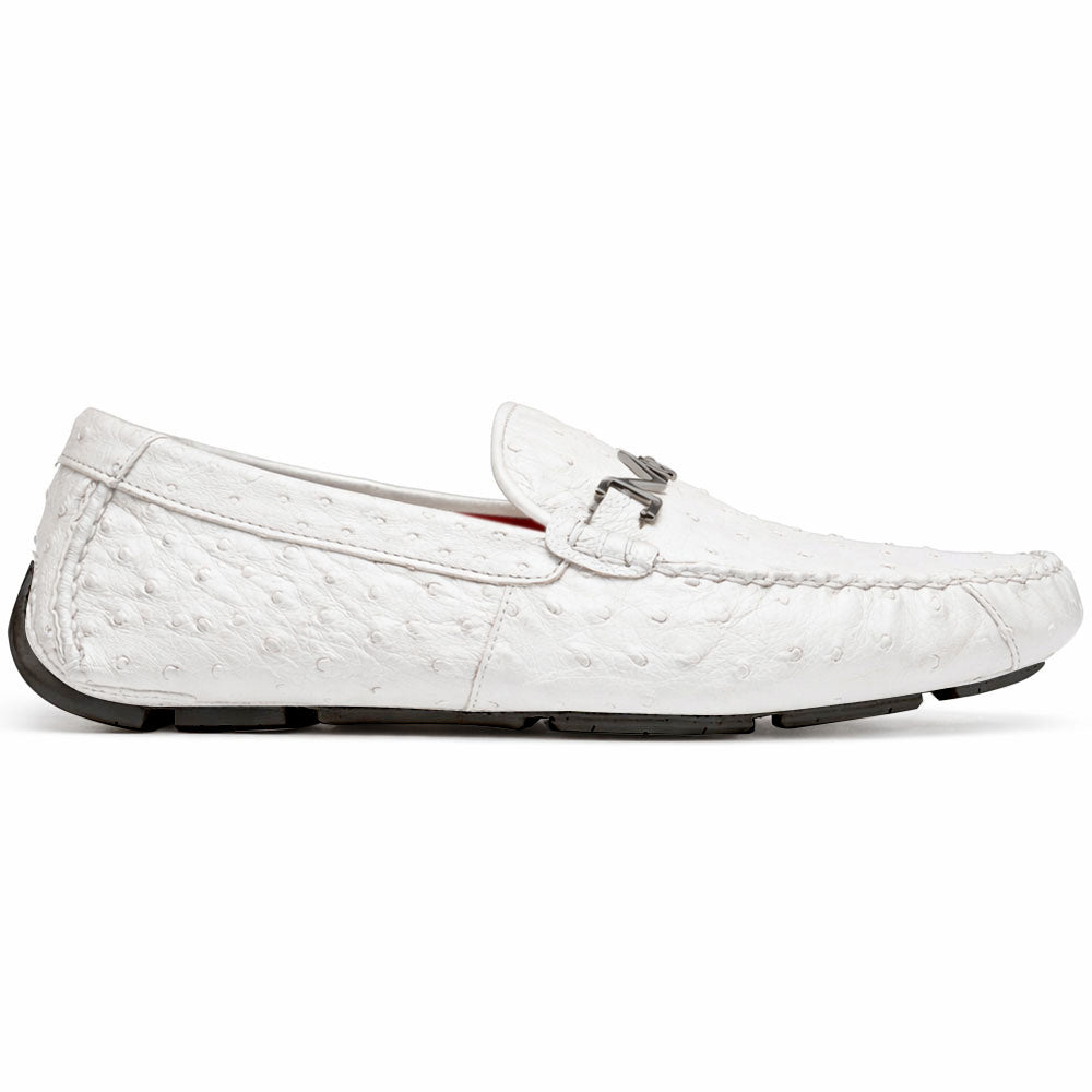 Marco Di Milano Bolonia Ostrich Driving Shoe White