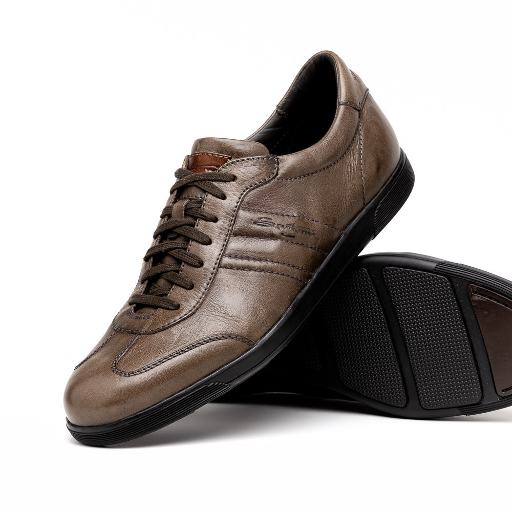 Santoni Bonito Baby Calfskin Sneakers Grey