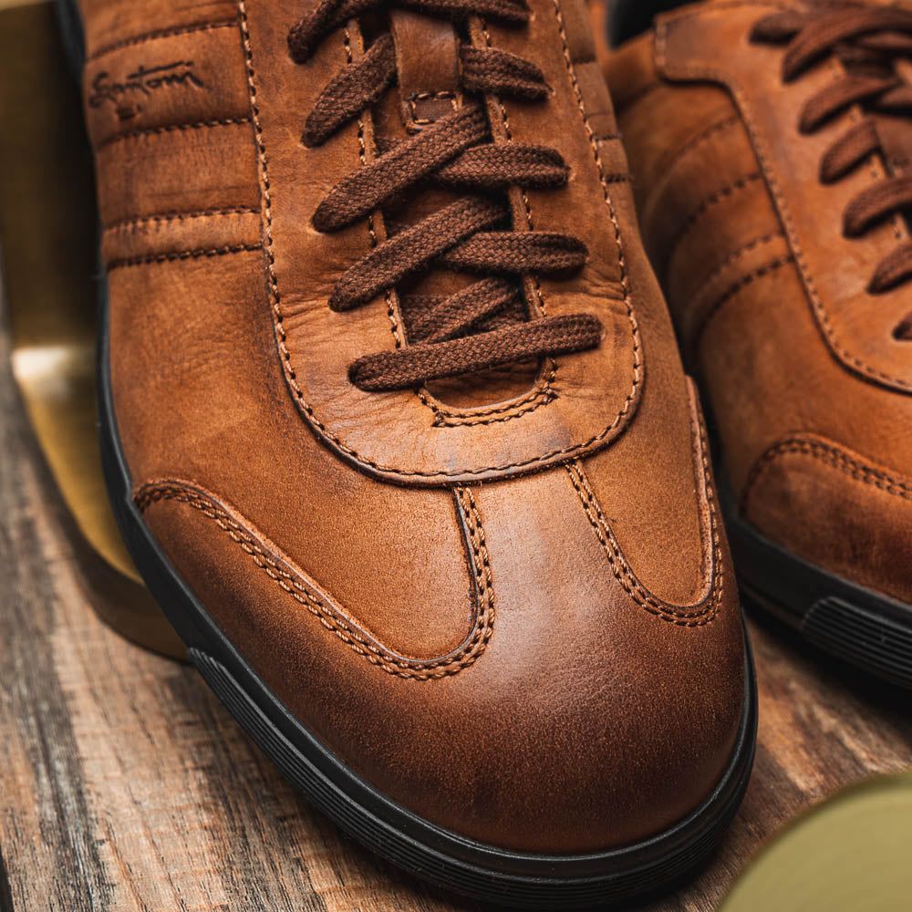 Santoni Calfskin Sneakers Brown