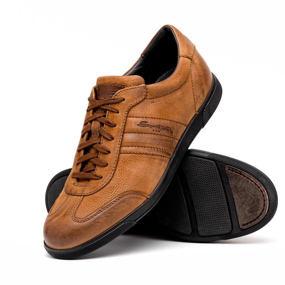 Santoni Calfskin Sneakers Brown