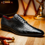 Marco Di Milano Bono Alligator Wholecut Oxfords Black