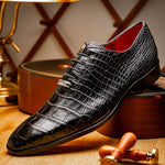Marco Di Milano Bono Alligator Wholecut Oxfords Black