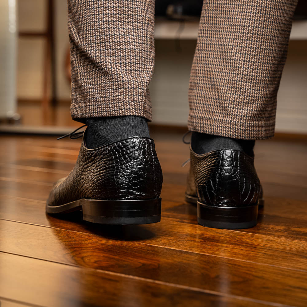 Marco Di Milano Bono Alligator Wholecut Oxfords Black