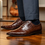 Marco Di Milano Bono Alligator Wholecut Oxfords Brown