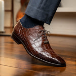 Marco Di Milano Bono Alligator Wholecut Oxfords Brown
