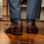 Marco Di Milano Bono Alligator Wholecut Oxfords Brown