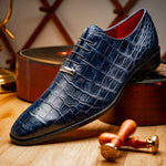 Marco Di Milano Bono Alligator Wholecut Oxfords Navy
