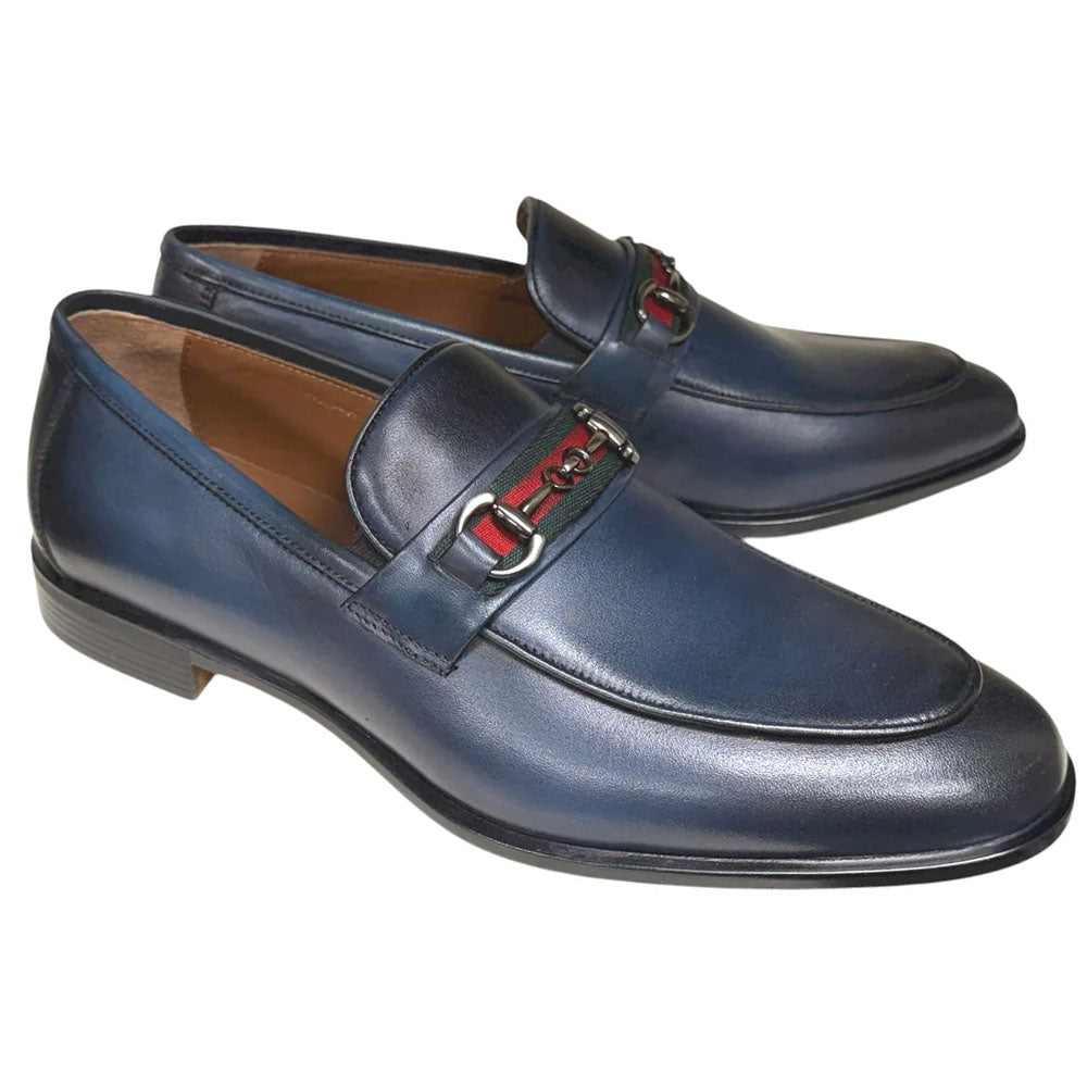 Corrente P0015 Borris Buckle Loafer Navy