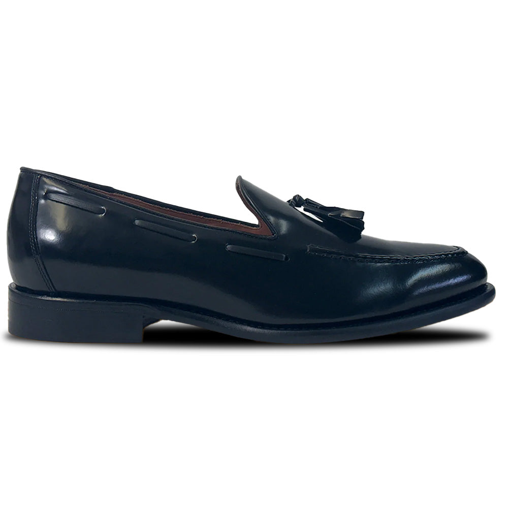 Calzoleria Toscana Bormio Calfskin Tassel Loafers Black