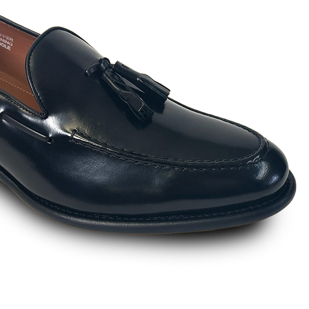 Calzoleria Toscana Bormio Calfskin Tassel Loafers Black