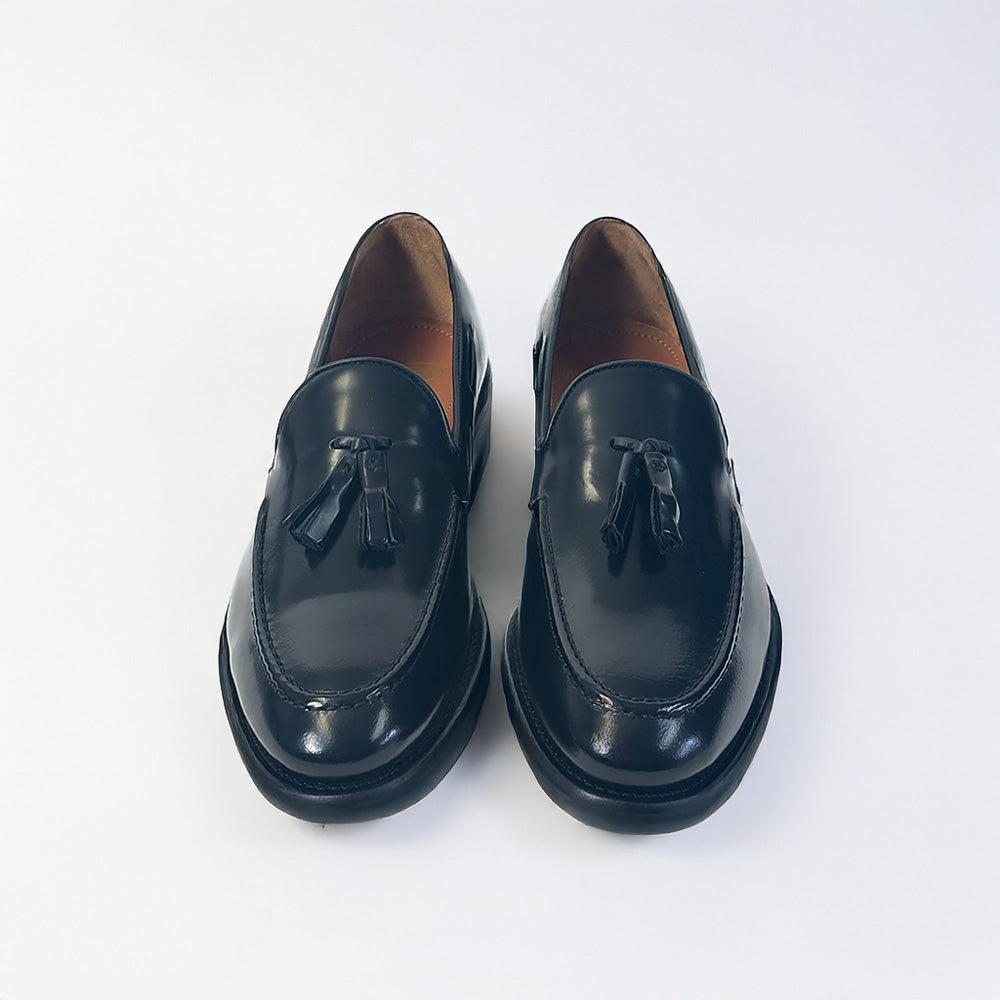 Calzoleria Toscana Bormio Calfskin Tassel Loafers Black