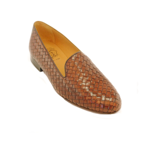 Bow Tie Logan Woven Loafers Tan