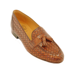 Bow Tie McFarlaine Woven Tassel Loafers Tan