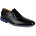 Michael Toschi Brando Plain Toe Loafers Black/Blue