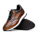 Zelli Bravo Hand Finished Trainer Sneaker Cognac / Black (65-355-BRN)