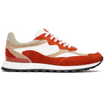Zelli Bruno Italian Goat Suede & Calfskin Trainer Sneaker Cream / Rust