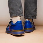 Marco Di Milano Brescia Python & Calfskin Sneakers Electric Blue