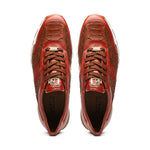 Marco Di Milano Brescia Python & Calfskin Sneakers Antique Cognac