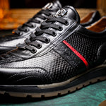 Marco Di Milano Brescia Python & Calfskin Sneakers Black