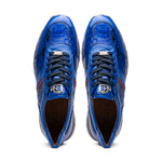 Marco Di Milano Brescia Python & Calfskin Sneakers Electric Blue